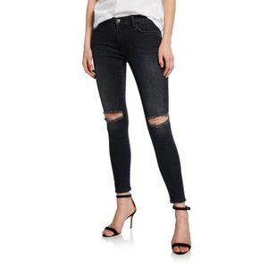 current elliott women’s 28 The Stiletto distressed ankle skinny jeans destroyed